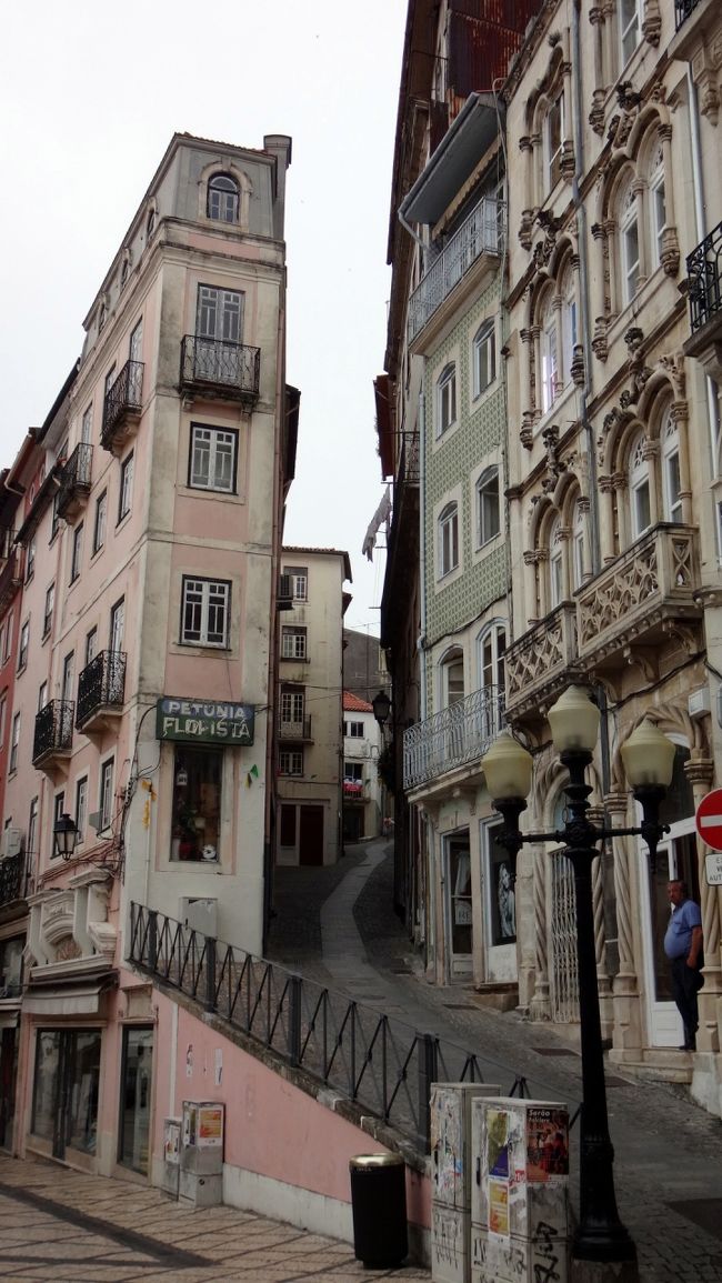 旧市街のメインストリートから、高台へと上がる坂道。<br />