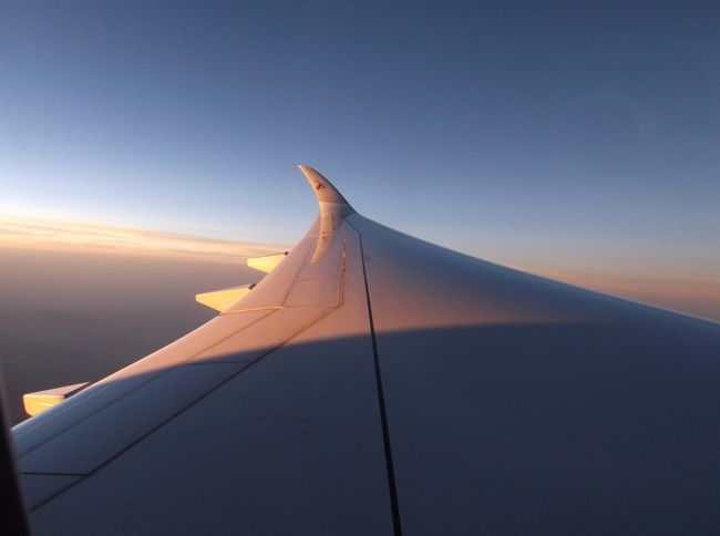 早朝なので空がきれいです。