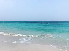 角島大浜海水浴場。海がキレイでした。