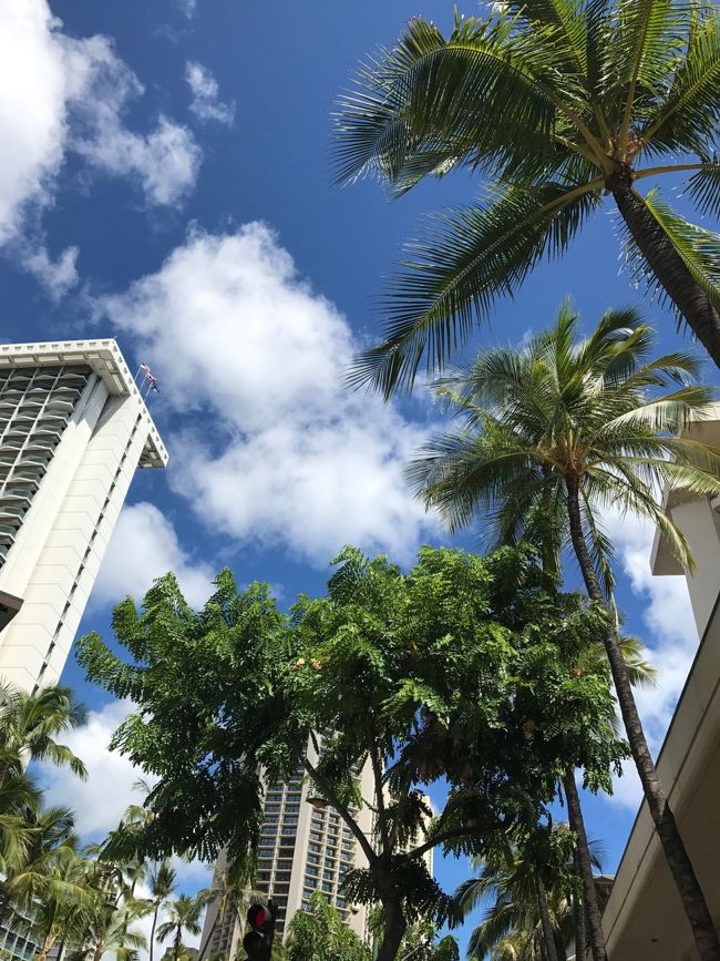 ワイキキに戻っても、快晴です。