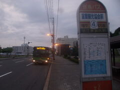 時間の都合で、ちょっとバスを利用します。

室蘭観光協会前→港南町（道南バス；210円）。