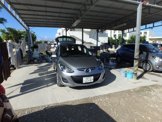 今日はレンタカーを予約していました<br />８時半にホテル前でピックアップ<br />意外と距離あり真栄里でしたが、待ち時間少なくて親切で凄く良かった(^^)<br /><br />今日のメインは、米原ビーチ！<br />