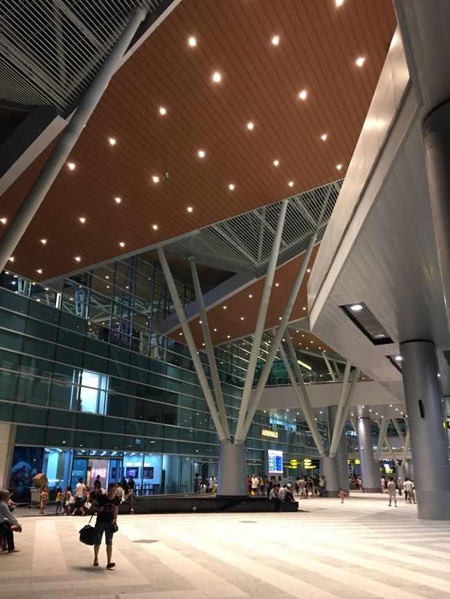 ダナン国際空港。つい最近オープンした新しいターミナルらしいです。確かに新築感すごかったです。