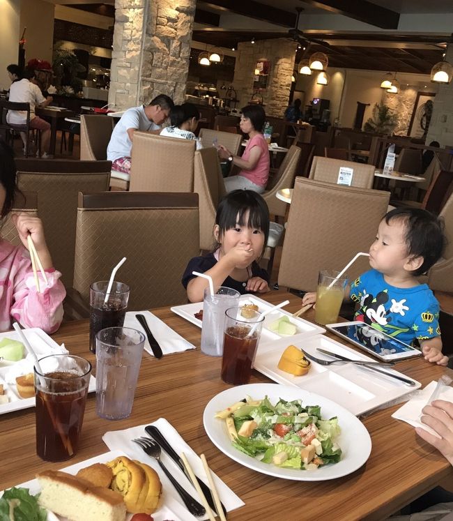 たっぷり野菜サラダを頂きました。<br />子ども達はマフィンに生クリームを沢山載せて食べていました。<br />店員さんも感じよく、VERTRAに支払っていたので楽でした!<br />