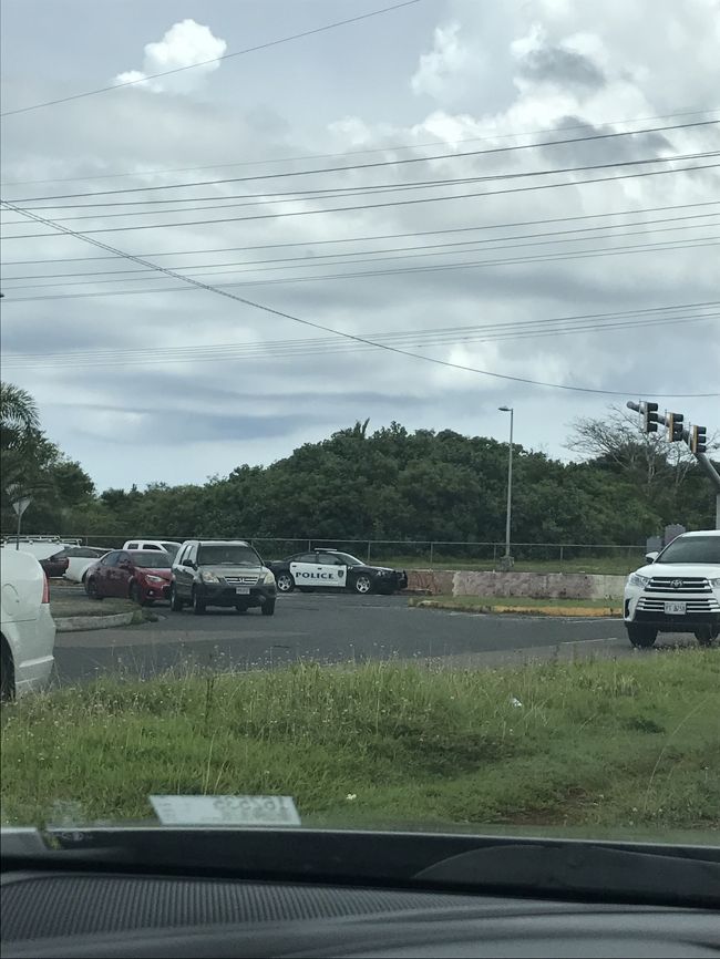 フロント メッシュガード付きのパトカー<br />