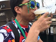 ホッと一息(^^)
ここの生ビールはバドワイザーなんですよ！！
ほんと美味い(^・^)