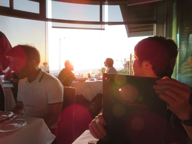 オーダーの後、しばし素晴らしいサンセットにうっとり。最高でした！！！