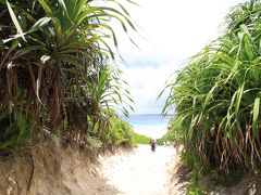 伊良部島を後にして宮古島に戻ります
有名な砂山ビーチへ

駐車場は満杯
かろうじて空いたところに駐車
このようなジャングルの小道を抜けるとビーチです