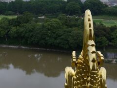 天守閣からの後楽園の眺め。
お城の中では簡単なコスプレも出来ます。