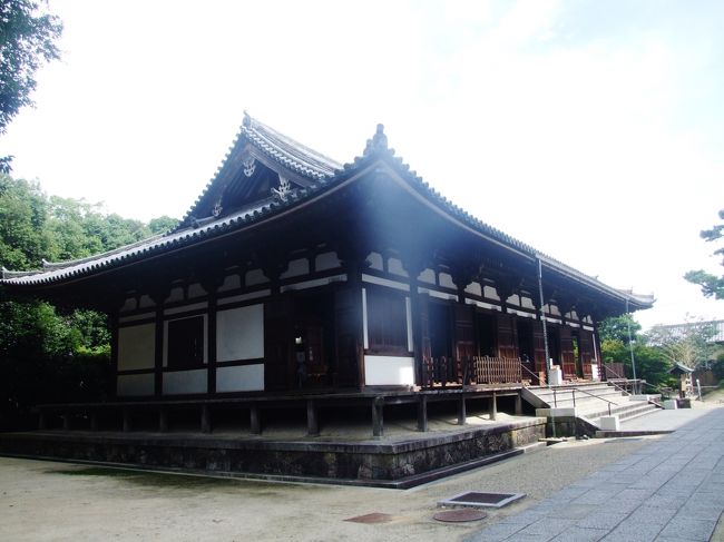 薬師寺　東院堂（国宝）<br /><br />縁起によると、“養老年間に吉備内親王が元明天皇のために発願建立、幾度かの再建、現在の建物は享保１８年（１７３３）に建て替えられた・・・”とあります。<br /><br />本尊　聖観世音菩薩（国宝　白鳳時代）