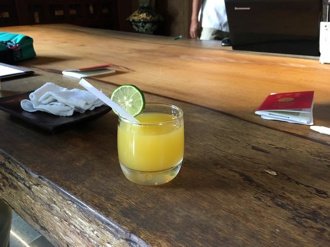 ウェルカムドリンクを頂きました。ミックスフルーツジュースです。大変美味しかったです。