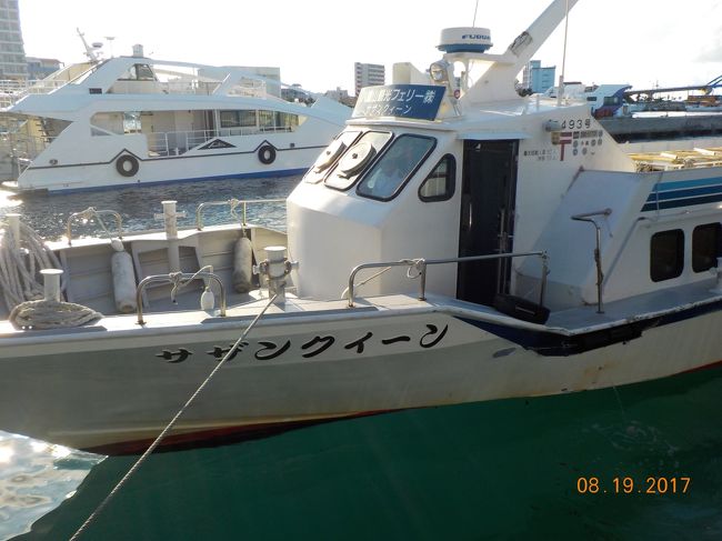 この船に乗ります。４５分程度で西表島に着くそうです