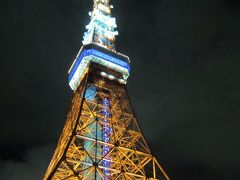 夕食後は、東京タワーへ！
銀座駅から神谷町駅まで地下鉄に乗り
神谷町駅を出て、左右どちらに行けばいいのか考えていると
丁度、外国人観光客が道を尋ねていたので
その人たちの後を付いていきました（笑）

神谷町駅から右に出てひたすら歩きます。
東京タワー、かなり遠いです・・・

10分程てくてく歩き、最後に急な坂道を上がり
あの秘密結社の前を通り（笑）
やっと東京タワーに着きました！

とっても綺麗ですアップ
私、パリでエッフェル塔を見た時に
「東京タワーの方が好きだ」と思ったのですが
やっぱり東京タワーの方が断然良いです！