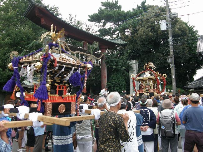 「らき☆すた」旧鷲宮町 土師祭 千貫神輿 喧嘩札 鷲宮町「土師祭」千貫神輿・・・①千貫神輿が担がれるまで』幸手