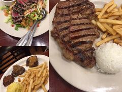 Tony Roma's. ハーフマラソン前夜、パワーをチャージした。明朝は午前2時起き予定、Hasta luego