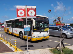 　野柳地質公園に到着。バスは有料駐車場の中に停まります。
