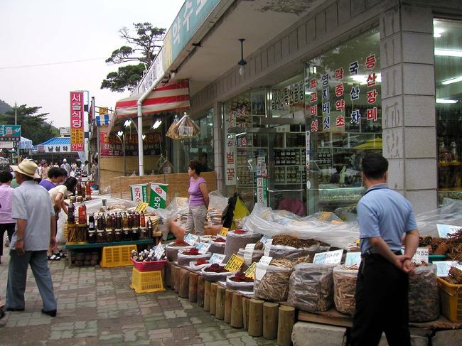 雪岳山の登山口の五色温泉は観光地だ。