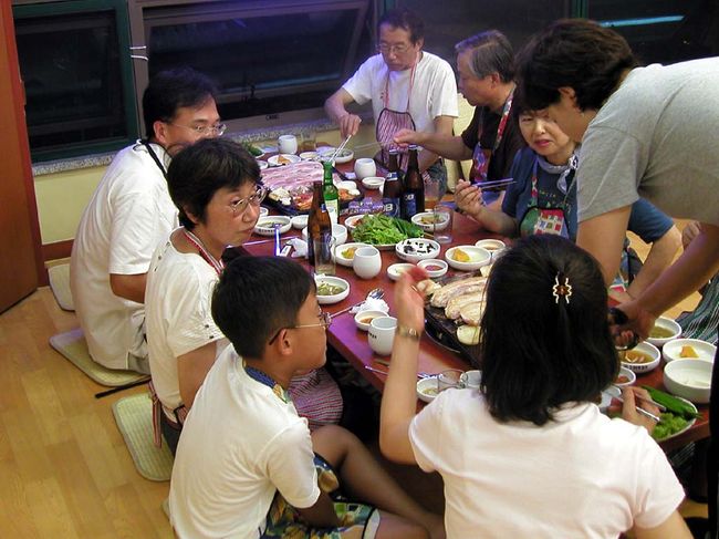 U氏宅で最後の夕食。