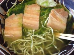 あーさーそば　麺にもあーさーが入ってます。