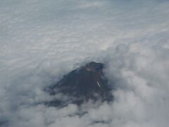 　曇り空だったのですが，途中富士山の山頂付近は見えました。