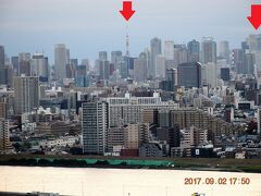 東京タワーや虎ノ門ヒルズが望めました。