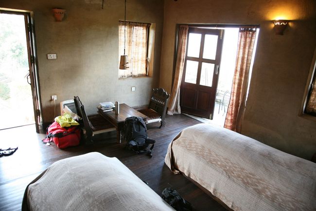 ポカラから近いところには、こんな立派な部屋の山小屋もある。