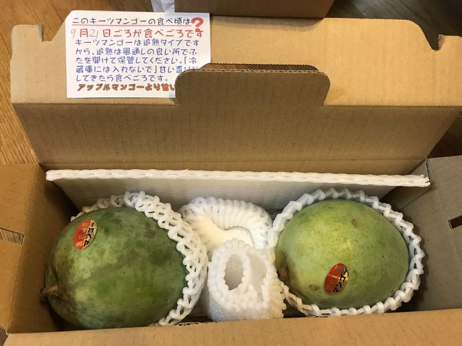 島の駅みやこで見つけた<br /><br />キーツーマンゴー<br /><br />ホント甘くて美味しい(*^^)v