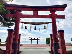 近江高島駅に着いたらレンタルサイクルを借り、自転車でおよそ15分、滋賀の厳島神社と言われている白髭神社に到着しました！鳥居の重なりがもう神々しいです…！胸が高鳴ります！！