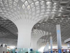 大きくキレイな空港。
天井も孔雀柄。