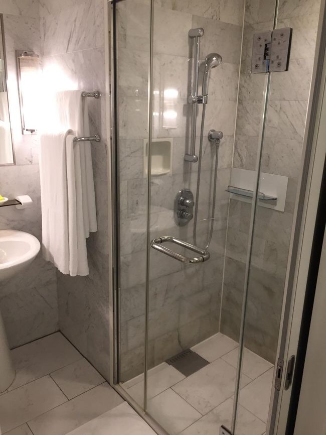 シャワーと湯船が設置。　広い　きれい　