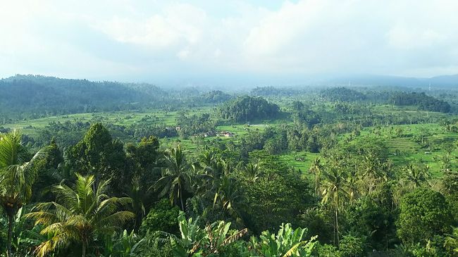 正面にアグン山がありますが雲がかかっていて見えません<br /><br /><br />噴火…大丈夫ですかねぇ。（10/8記）