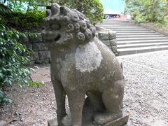 次にやってきたのは、「大崎八幡宮」。

こちらの狛犬は、体が丸っこいですね。
前足揃えて、一心に何かを見つめているよう。
まるで「待て」と言われて、餌を待っているかのように見えて
しまう(;^ω^)
とても犬っぽい！
