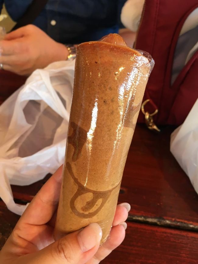 ポーポードッグ(チーズ入り)を食べ、いよいよホテルに向かいます。