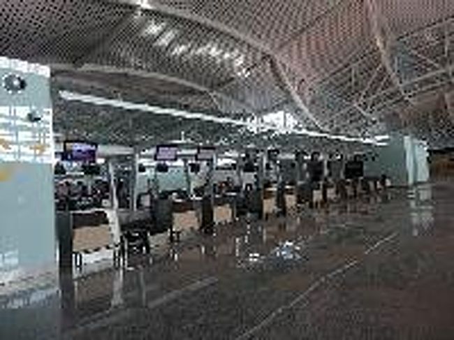 [２０１４/８/９]　(写真はイメージです)<br /><br />チェックインカウンターは、ホール内に4つ並んでいます。そしてチェックイン後に空港税を20万ルピア支払った後に、出国審査があります。<br /><br /> 注意：ジャカルタの空港では空港税は15万ルピアでした。