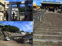 腹を満たし予定していなかった鎮西大社諏訪神社へ。

結構階段がありますね。

「長崎くんち」の桟敷席の準備をしているとのことです。