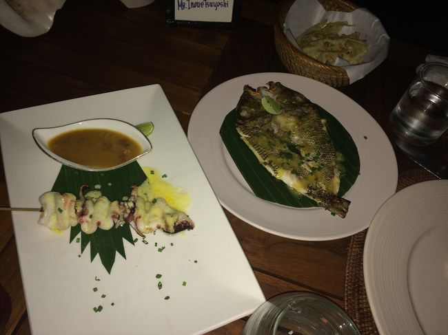 そして先程選んだ魚とイカが運ばれてきました！<br />両方共美味しかったあ～<br />イカのバター焼きはほんとに美味しかった！<br />ランチ時間が遅かった為、お腹があんまり減っておらず、これだけでもういいねってなりました、、