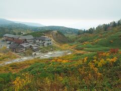 宿に向かう途中の風景がきれいだったので、樹海ラインを歩いて八幡平方向に登り見下ろしてみました。