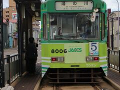 函館駅前から函館市電で終点の函館ドック前電停まで。
駅前からはほぼ満員の盛況だったが、ここまで乗車する人は少なかった。