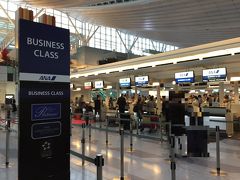 羽田空港国際線旅客ターミナル 3F

ANAのビジネスクラスのチェックインカウンターの写真。

2017年2月にANAビジネスクラスで行った北欧以来の
羽田国際空港です。約8か月ぶり。
今年も海外、国内といろいろ行きました。
国外へは成田空港発が多かったですね～(;^ω^)

ちなみに2017年6月に行った成田国際空港の『ANAラウンジ』は
こちら↓

<スイス国際航空ビジネスクラスで行くスイス ① 
成田国際空港第1ターミナルにある『ANAラウンジ』、
スイス インターナショナル エアラインズのビジネスクラス
（エアバスA340-300）の機内サービス（成田－チューリッヒ間）、
チューリッヒ国際空港ターミナル1にあるブランドショップ＆
『SWISS セネターラウンジA』等のご紹介>

https://4travel.jp/travelogue/11258630

2017年6月に行った成田国際空港のJAL『サクララウンジ』は
こちら↓

<JALビジネスクラスで行くハワイ ① エアラウンジ初の昼食編！ 
成田空港第2Tでブランド品を♪ ワンワールド加盟航空会社の
ラウンジをハシゴ！ もうすぐサービスが終了する
無料マッサージを受けに日本航空『サクララウンジ』へ（悲）
アメリカン航空『アドミラルズクラブ』、
キャセイパシフィック航空『ファースト＆ビジネスクラスラウンジ』、
カンタス航空『カンタスビジネスラウンジ』のご紹介>

https://4travel.jp/travelogue/11258939

今回のフライトは、NH110便（羽田空港 10:20発－JFK国際空港 
同日10:15着）で、搭乗口は108A番ゲート（9:50搭乗開始）です。