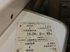 旅の始まりは豊橋駅から。
ここからセントレアに向かいます。

朝早くて電車は混んでませんでしたが、スーツケースもあることだし、ミューチケットを買って特別車へ。