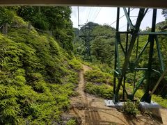 厳島神社から弥山へ。
一つ目のロープウェイ。