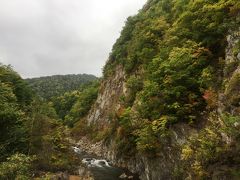 お腹も満たされたところで、
ここから１時間ほどドライブして「定山渓」へ紅葉狩りに！
