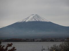 河口湖の富士山。