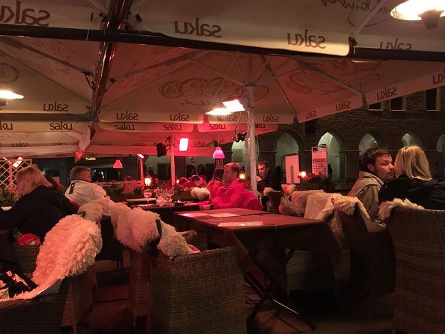 夜のラエコヤ広場の雰囲気も味わえてよかった。<br />隣のお店では学生らしき人々が宴会をやっていて大賑わい。<br />やっぱりフライデーナイトは羽目を外すんですねｗ<br /><br />※KAERAJAAN<br />住所　Raekoja plats 17　Tallinn, Estonia 10146<br />営業　１２時～２３時<br />ＨＰ　http://www.kaerajaan.ee/