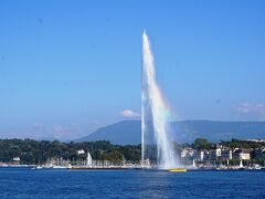 レマン湖の大噴水（Jet d'Eau ）。意外に静かで、水の音しか聞こえません。