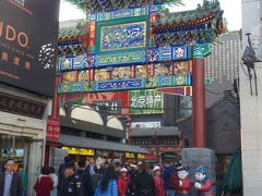 『王府井小吃街』
少し小腹が減ってたところに、良さげな中華街？があったので突入します。

何か美味しいのがあると良いですが。