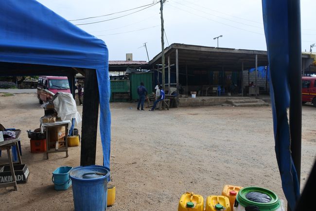 まずケープコーストからはコートジボワールの国境の街エルボまで直通はない。ので近くの街、アクラの次にでかい（？）というタコラディって街まで出て、そこからエルボに行かなければならない。<br />タクシーでタコラディ行きのトロトロスタンドまで連れてってもらうが、先客１人。。。。おおこりゃ待つぞ。<br />町中でタコラディ行き客を拾ってくるトロトロが何台かいるのでそれをしばし待つ。１時間経ったところであと２－３人乗れるところでやっと出発。１時間で済んでラッキーな方。11セディ。１列３人シートでらくらく。<br />