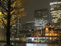 夜の東京駅。