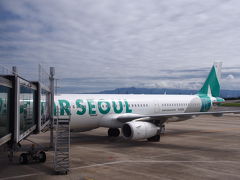 アシアナ航空のＬＣＣエアソウルにて韓国へ。
韓国渡航は今回で15回目です。