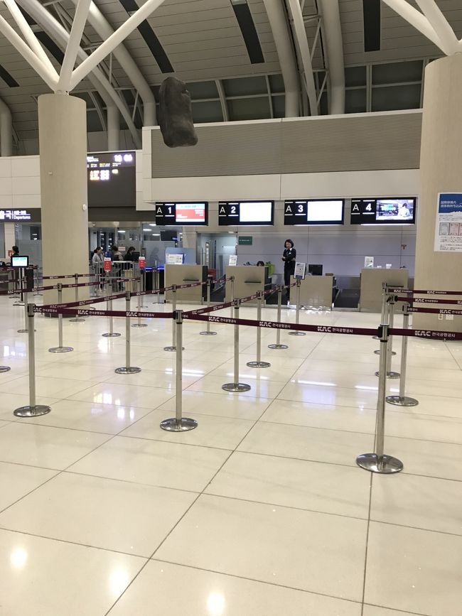 webチェックイン済なので18:00過ぎに空港着。<br />もう誰もいない。